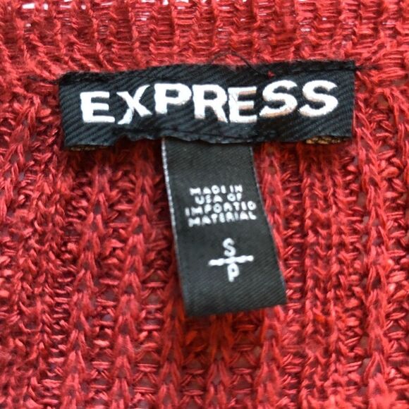 Express sweater V neck Red S/P - Picture 4 of 7